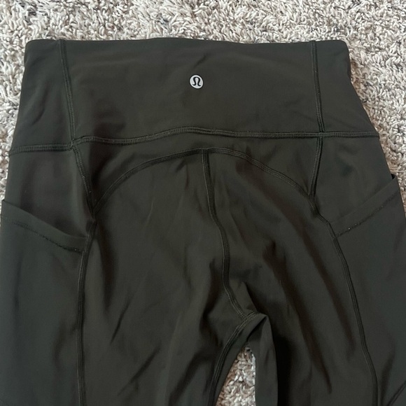 Lululemon Athletica High Rise All The Right Places Crop II 23” Sz 6 Dark Olive - Picture 10 of 14